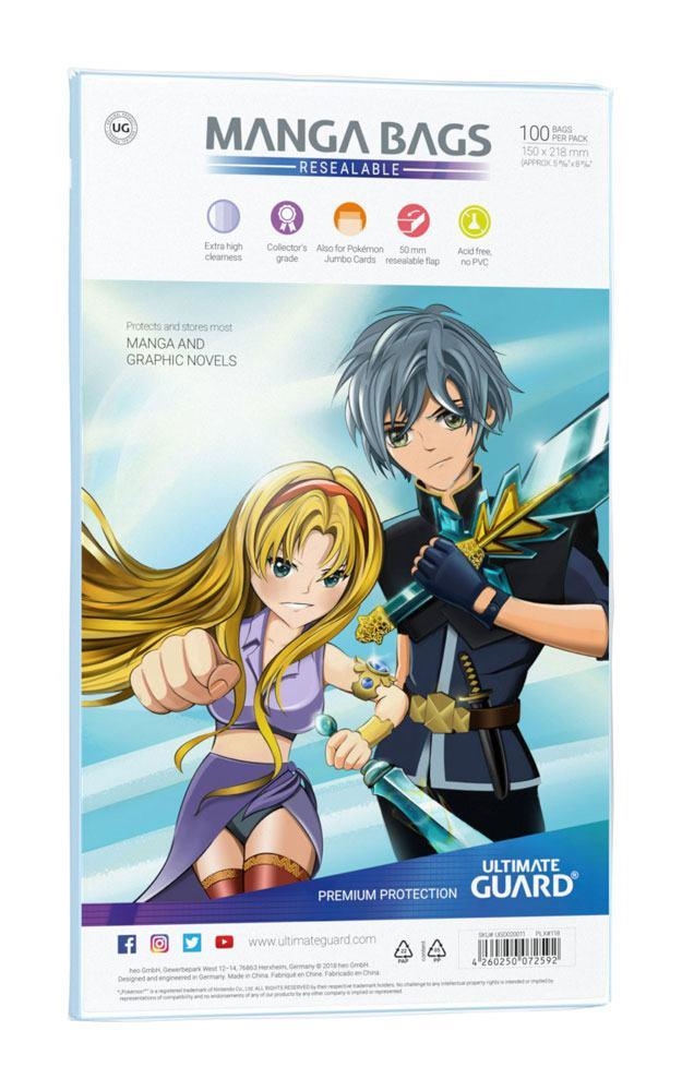 Manga Bags fundas bolsas 100 Ultimate Guard | 4260250072592 | Tienda de Cómics, Manga, Magic y Pokémon en Torrejón de Ardoz