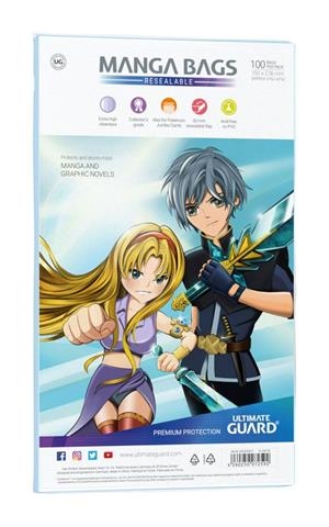 Manga Bags fundas bolsas 100 Ultimate Guard | 4260250072592 | Tienda de Cómics, Manga, Magic y Pokémon en Torrejón de Ardoz