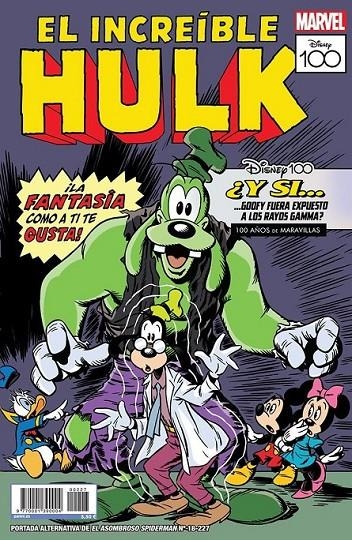 EL ASOMBROSO SPIDERMAN 18 #227 PORTADA ALTERNATIVA DISNEY 100 EL INCREÍBLE HULK | 977000139000400227 | ZEB WELLS - ED MCGUINNESS | Tienda de Cómics, Manga, Magic y Pokémon en Torrejón de Ardoz