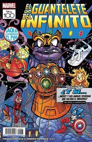 EL ASOMBROSO SPIDERMAN 18 #227 PORTADA ALTERNATIVA DISNEY100 EL GUANTELETE DEL INFINITO | 977000239000300227 | ZEB WELLS - ED MCGUINNESS | Tienda de Cómics, Manga, Magic y Pokémon en Torrejón de Ardoz