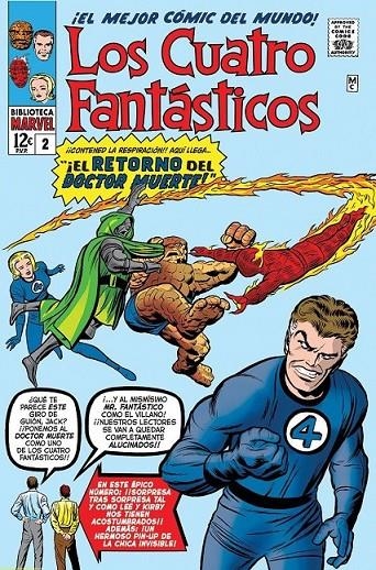 BIBLIOTECA MARVEL LOS 4 FANTÁSTICOS # 02 DE 1962 A 1963 | 9788411501606 | STAN LEE - JACK KIRBY | Tienda de Cómics, Manga, Magic y Pokémon en Torrejón de Ardoz