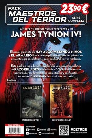 PACK MAESTROS DEL TERROR RAZORBLADES | 9788410463707 | JAMES TYNION IV - RAM - STEVE FOXE - DAN WATTERS - TINI HOWARD- RICARDO LÓPEZ ORTIZ | Tienda de Cómics, Manga, Magic y Pokémon en Torrejón de Ardoz
