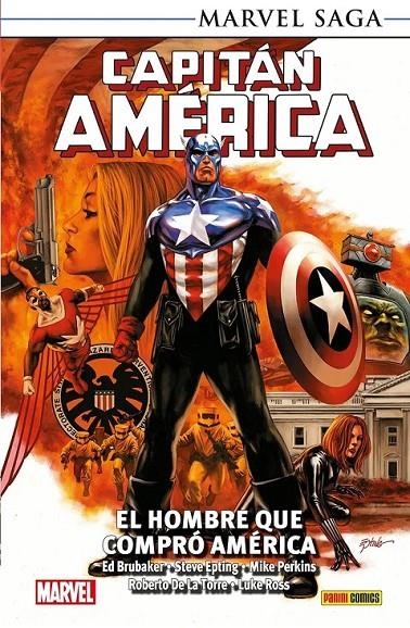 MARVEL SAGA TPB. CAPITÁN AMÉRICA 07  EL HOMBRE QUE COMPRÓ AMÉRICA | 9791370131401 | MICHAEL LARK - MIKE PERKINS - ED BRUBAKER - LEE WEEKS - STEVE EPTING | Tienda de Cómics, Manga, Magic y Pokémon en Torrejón de Ardoz
