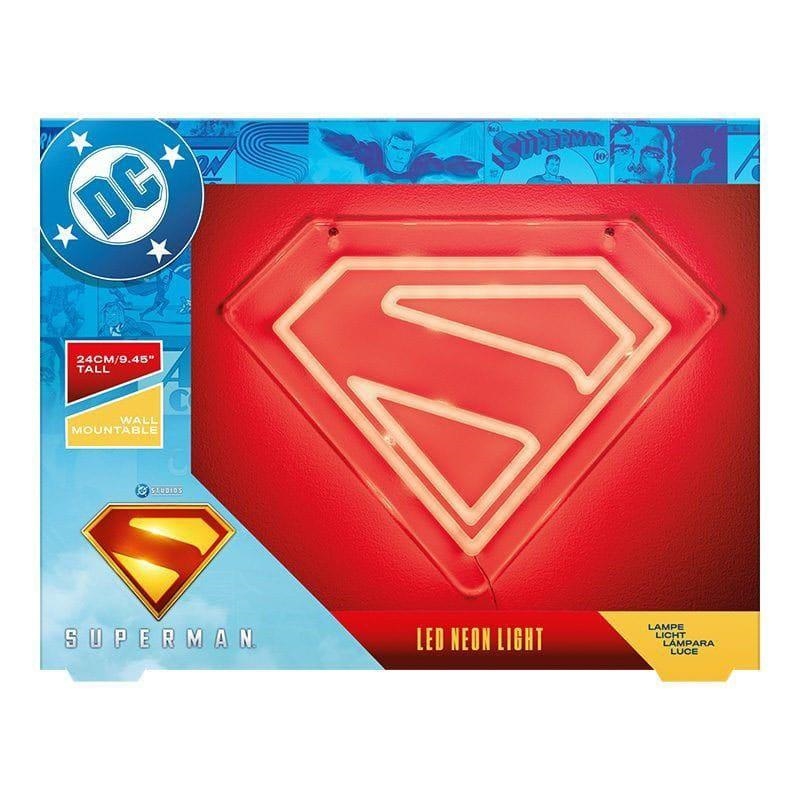 DC Comics Lámpara de pared LED Superman Neon | 5056577754476 | Tienda de Cómics, Manga, Magic y Pokémon en Torrejón de Ardoz