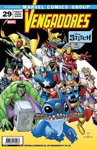 LOS VENGADORES 29 (183) ETAPA MACKAY PORTADA ALTERNATIVA DISNEY STITCH | 9791370135263 | FARID KARAMI - JED MACKAY | Tienda de Cómics, Manga, Magic y Pokémon en Torrejón de Ardoz