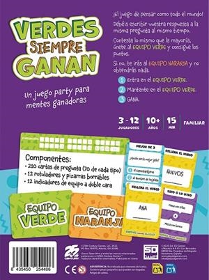 VERDES SIEMPRE GANAN | 8435450254406 | Tienda de Cómics, Manga, Magic y Pokémon en Torrejón de Ardoz