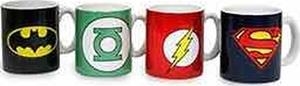 SET 4 MINI TAZAS CAFE CERAMICA LOGOS DC COMICS | 8436541029989 | Tienda de Cómics, Manga, Magic y Pokémon en Torrejón de Ardoz