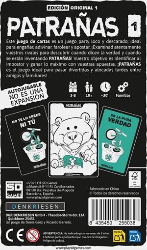 PATRAÑAS | 8435450255038 | Tienda de Cómics, Manga, Magic y Pokémon en Torrejón de Ardoz